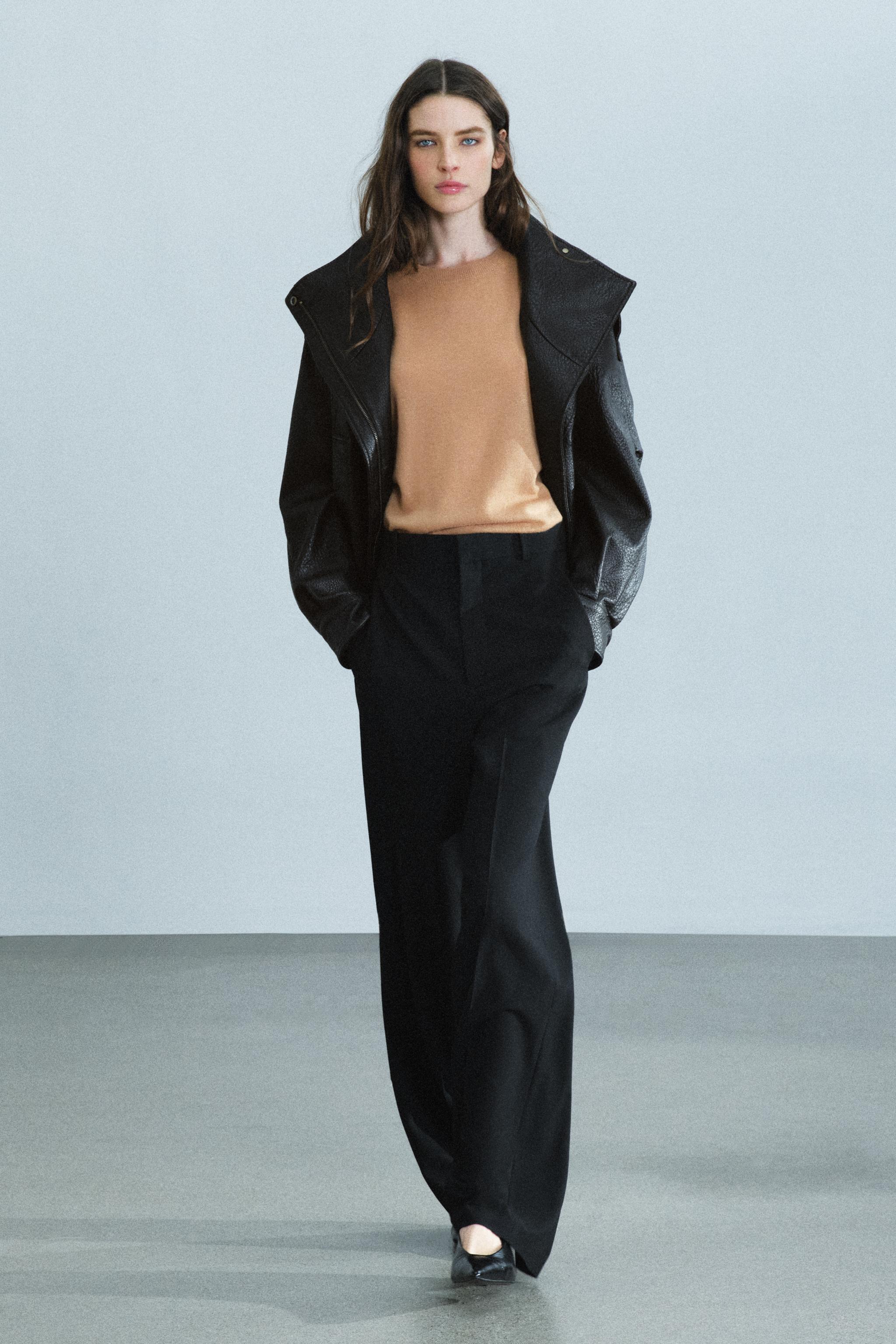 PANTALON À JAMBES LARGES TAILLE HAUTE ZW COLLECTION